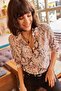 Women's Powder Stylish Leopard Pattern Printed Long Sleeve Shirt - 2