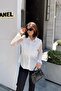 White Classic Collar, Long Sleeve, Plain Fabric, Regular Fit/Cut, Sleeves Polka Dot Tulle Shirt - 2