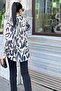 Brown Satin Patterned Classic Casual Dobe Shirt - 4