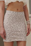 High Waist Leopard Print Mini Skirt - 4