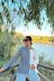 Women's Navy Blue Two-Color Striped, Long Sleeve, Regular Cut Shirt - 5