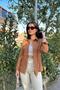 Women's Tan Classic Collar Long Sleeve Regular Cut Standard Size Shirt (Special Fabric) - 7