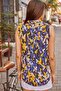 Women's Multicolor Patterned Classic Collar Long Sleeve Regular Cut Standard Length Shirt Blouse - 4