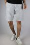 Men's Striped-linen Shorts with Elastic Waist - 3