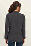 Women's Navy Blue Polka Dot Long Sleeve Shirt, Regular Fit, Standard Size - 2