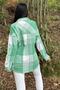 Green Double Pocket, Plaid Pattern, Comfortable Fit, Loose Stamp Shirt - 5