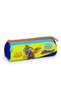 Kids Highlighter Yellow Cobalt Blue Motorcycle Patterned Three Compartment Pencil Bag 22042