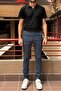 Men's Slim-fit, Slim-Fit, Gabardine Trousers - 4