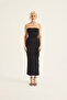 Strapless Long Dress with Slit