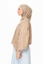 Sable Drift Premium Jakarlı Şal Latte - 4
