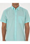 Water Green Linen Blended Regular Fit Short Sleeve Shirt 50303418-Vr083 - 6