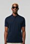 Men's Navy Blue Polo Neck Plain Relaxed Fit 100% Cotton Non-Pulling Men's Polo Neck T-Shirt