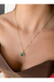 Sky Necklace Planet Pendant Blue Zircon Stone No Tarnish No Fade - 3
