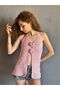 Hand Knitted Flowered Binding Women's Bluz Bustiers