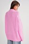 6925 Women's Wide Sleeve Soft Textured Knit Sweater Pink - 7