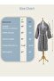 Unisex 100% Cotton Velour Bathrobe Small & Medium, 400 GSM, Ankle-Length with Shawl Collar & Pockets - 3