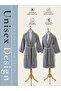 Unisex 100% Cotton Velour Bathrobe Small & Medium, 400 GSM, Ankle-Length with Shawl Collar & Pockets - 7