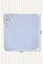 100% Cotton Newborn Baby Swaddle Embroidered Bath Towel Blue - 2