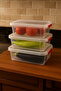 Set of 3 Leakproof Storage Containers Food Container Refrigerator Organizer 0.8 Lt, 1.5 Lt, 3 Lt Org-465Pr - 2
