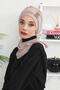 Ready-To-Wear Turban with Low-Cut Neckline and Gold Accessories, Mink, Ht-11A - 2