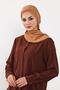 Ready-To-Wear Turban with Low-Cut Neckline and Gold Accessories, Camel, Ht-11A - 7