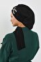 Stylish Ready-To-Wear Turban with Metal Accessories, Black, Ht-94 - 4