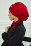 عمامة جاهزة مع إكسسوارات، أحمر، HT-95 - 5