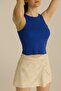 Twill Camisole Halterneck Crop - 4
