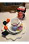 Hand-Knitted 2-Piece Tulip Model Cup - Cup - Mug Coaster Presentation (Cup Bottom 18 cm) - 3
