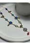 Mg-02 316L Guaranteed Zircon Steel Necklace, Full Zircon Stone Y Necklace