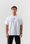 Men's White "See the Big Picture" Text Detailed 100% Cotton Oversize Fit Crew Neck T-Shirt