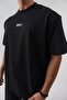 Men's Black Playing Card Back Print 100% Cotton Oversize Fit Crew Neck T-Shirt - 6