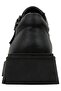Women's Vegan Leather Black Mary Jane Loafer - Bunny with Herbs Design - 7