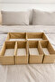 6-Piece Beige Drawer Organizer Set - Multi-Purpose Cabinet Box Set - 2