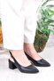 110-420 Fls Open Back Thick Heel Classic Women's Shoes - 3