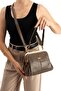 Troked Soft Leather Double Strap Multi-Compartment Hand and Shoulder Bag 727 - 3