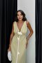 Light Yellow Collar Rose Detailed Dress - 4