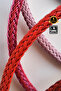 Mesh Coated Steel Bracelet - Flag Red Gold - 2