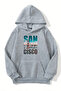 Unisex Gray Hooded Sweatshirt – San Fran Cıscoprinted, Thick Fabric with Logo