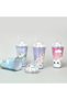 BPA-free unicorn water bottle with 3D lid, straw, and bubbles. Fun double wall cup for all ages! - 5