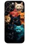 غطاء خلفي مطبوع بنمط HD لهاتف iPhone 16 Pro Max - قطط ملونة
