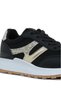 Women Glitter Detail Chunky Sneakers in Black and Gold - 5