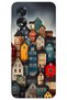 Oppo A38 Case Hd Pattern Printed Back Cover - Colorful Houses