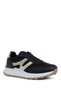 Women Glitter Detail Chunky Sneakers in Black and Gold - 2