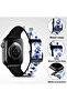 Apple Watch 38mm 40mm 41mm 42mm | Stylish Pattern Silicone Bands | Blue Flowers - 4