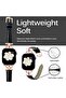 Leather Band For Apple Watch 38mm 40mm 41mm, Slim Leather Strap with D-Shape Buckle - Plain White - 5