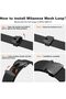 Milanese Mesh Loop Band For Apple Watch 49/46/45/44/42mm-Black - 5