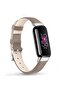 Leather Strap For Fitbit Luxe Strap Light Brown