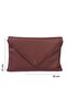 Gemma Envelope Clamshell Clutch Bag Claret Red - 2