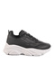 Black and White Lace-Up Women's Sneaker Drk171 g